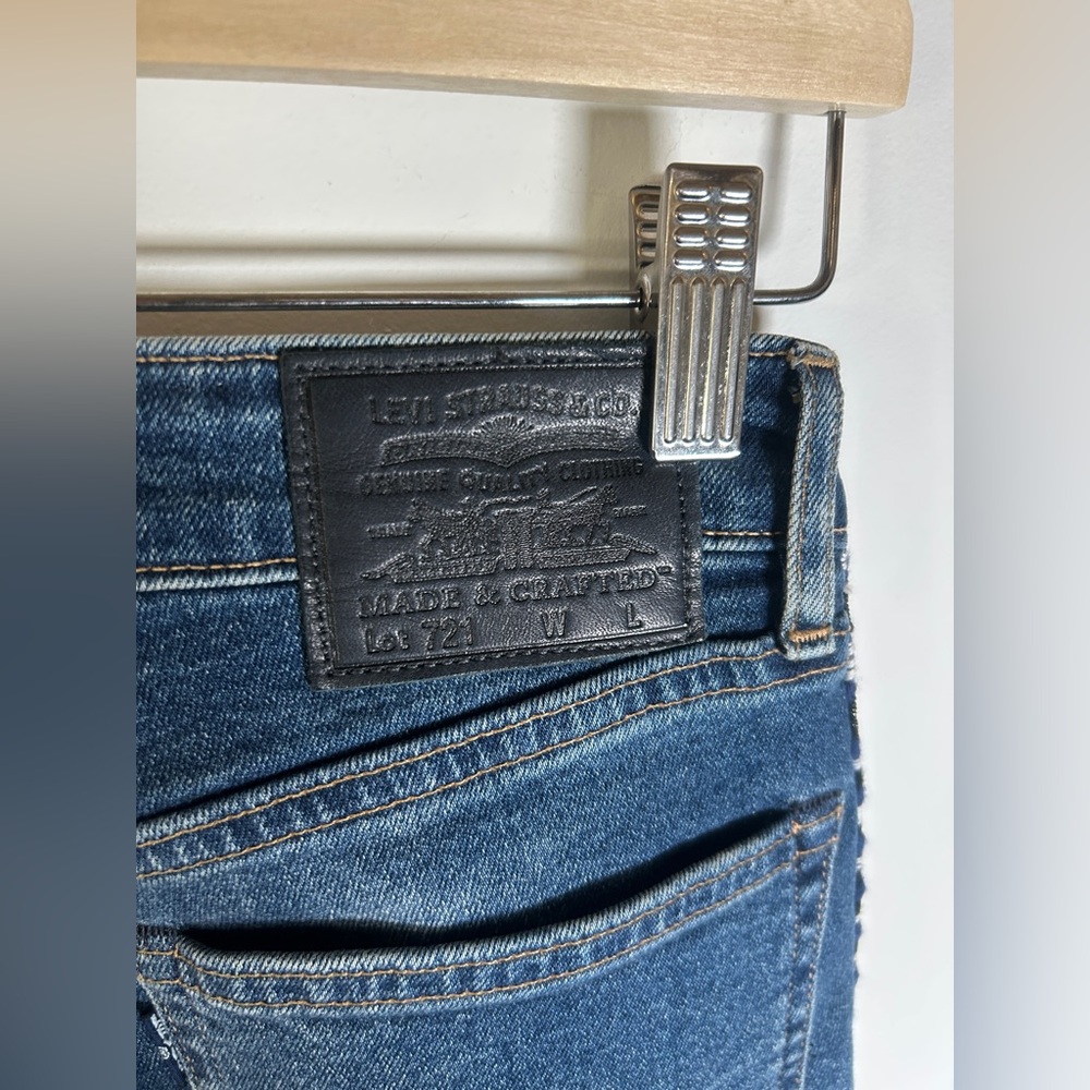 Levis 721 Made & Crafted High Rise Unique Woven Side Detail Size 27/30 - Picture 12 of 16